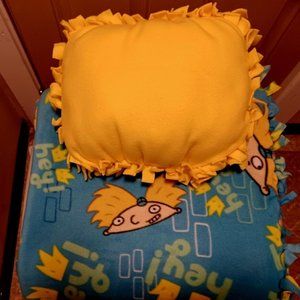 "Hey Arnold" Handmade Blanket and Pillow Set